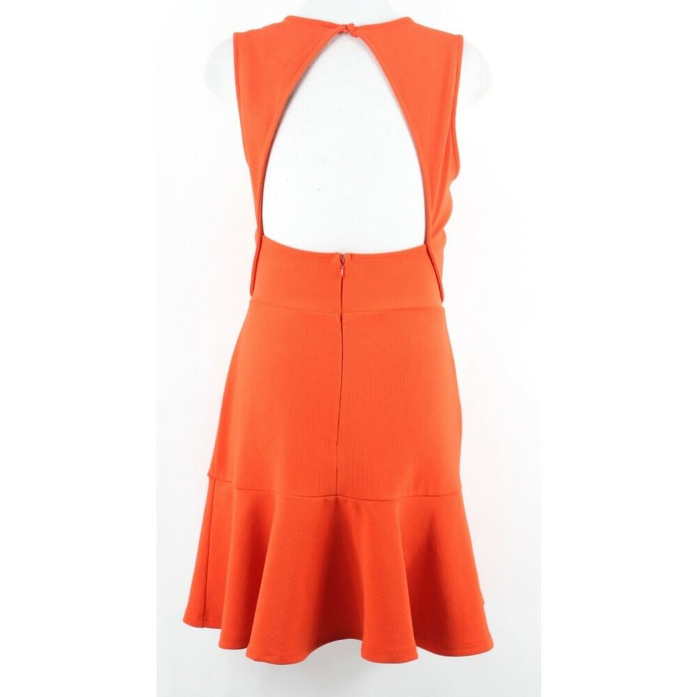 Pure Sugar $68 Sz L Orange Textured Open Back Polyester Spandex Dress - Picture 2 of 7